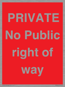 PA6306: PRIVATE No Public right of way