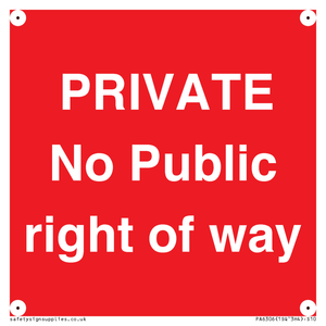 PA6306: PRIVATE No Public right of way