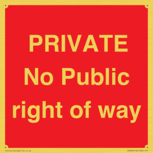 PA6306: PRIVATE No Public right of way