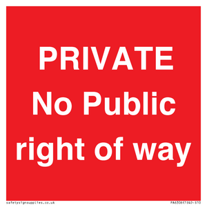 PA6306: PRIVATE No Public right of way