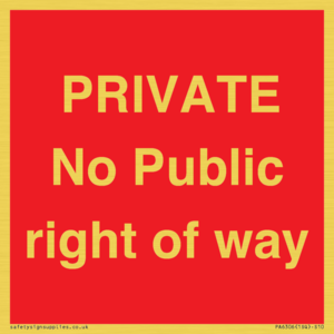 PA6306: PRIVATE No Public right of way