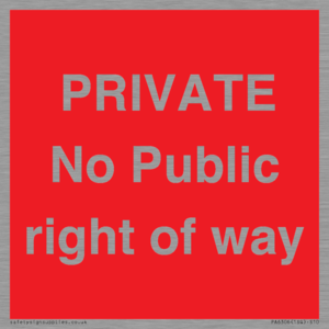 PA6306: PRIVATE No Public right of way
