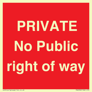 PA6306: PRIVATE No Public right of way