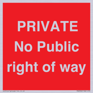 PA6306: PRIVATE No Public right of way