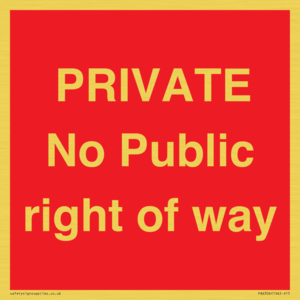 PA6306: PRIVATE No Public right of way