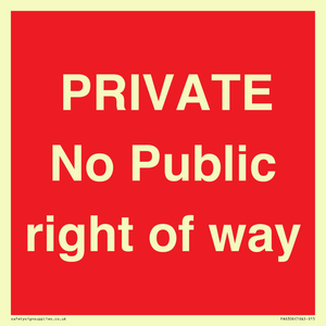 PA6306: PRIVATE No Public right of way