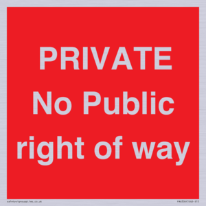 PA6306: PRIVATE No Public right of way