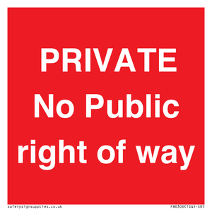 PA6306: PRIVATE No Public right of way