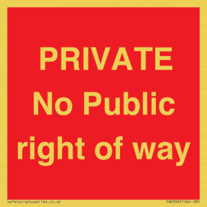 PA6306: PRIVATE No Public right of way