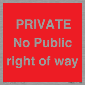 PA6306: PRIVATE No Public right of way