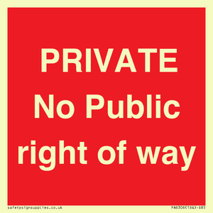 PA6306: PRIVATE No Public right of way
