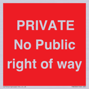 PA6306: PRIVATE No Public right of way