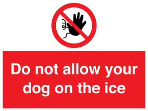 PA6312: Do not allow your dog on the ice
