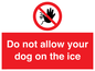 PA6312: Do not allow your dog on the ice