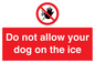 PA6312: Do not allow your dog on the ice