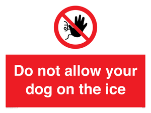 PA6312: Do not allow your dog on the ice