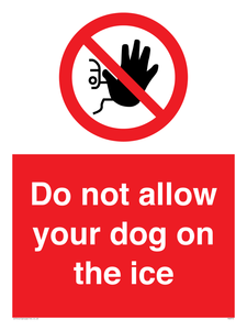 PA6312: Do not allow your dog on the ice