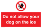 PA6312: Do not allow your dog on the ice