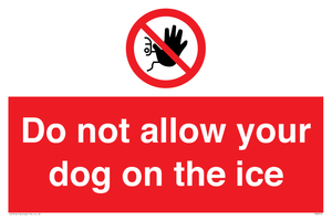 PA6312: Do not allow your dog on the ice