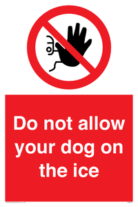 PA6312: Do not allow your dog on the ice