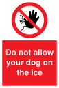 PA6312: Do not allow your dog on the ice