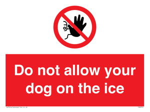 PA6312: Do not allow your dog on the ice