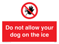 PA6312: Do not allow your dog on the ice