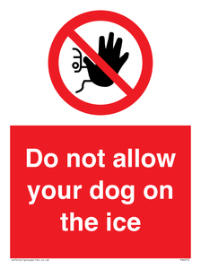 PA6312: Do not allow your dog on the ice