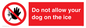 PA6312: Do not allow your dog on the ice