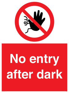 PA6317: No entry after dark