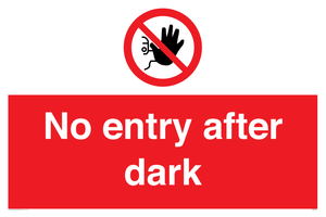 PA6317: No entry after dark