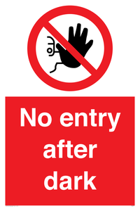 PA6317: No entry after dark