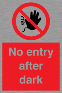 PA6317: No entry after dark