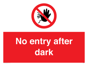 PA6317: No entry after dark