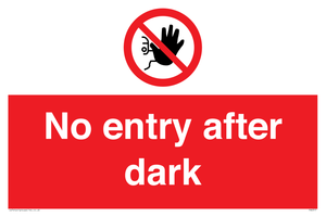 PA6317: No entry after dark