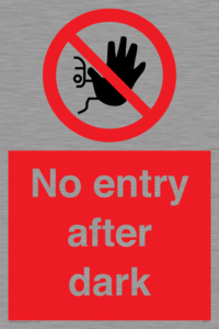 PA6317: No entry after dark