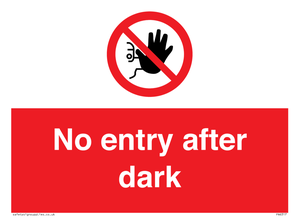 PA6317: No entry after dark