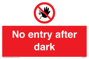 PA6317: No entry after dark