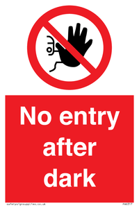 PA6317: No entry after dark