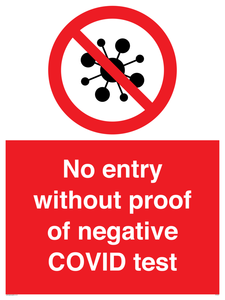 PA7047: No entry without proof of negative COVID test