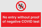 PA7047: No entry without proof of negative COVID test
