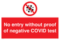 PA7047: No entry without proof of negative COVID test