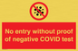 PA7047: No entry without proof of negative COVID test