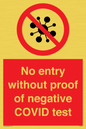 PA7047: No entry without proof of negative COVID test