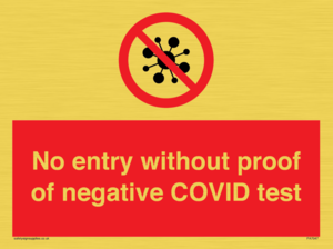 PA7047: No entry without proof of negative COVID test