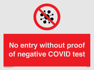 PA7047: No entry without proof of negative COVID test
