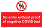 PA7047: No entry without proof of negative COVID test