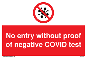 PA7047: No entry without proof of negative COVID test