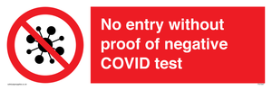 PA7047: No entry without proof of negative COVID test