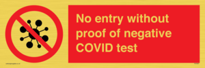PA7047: No entry without proof of negative COVID test